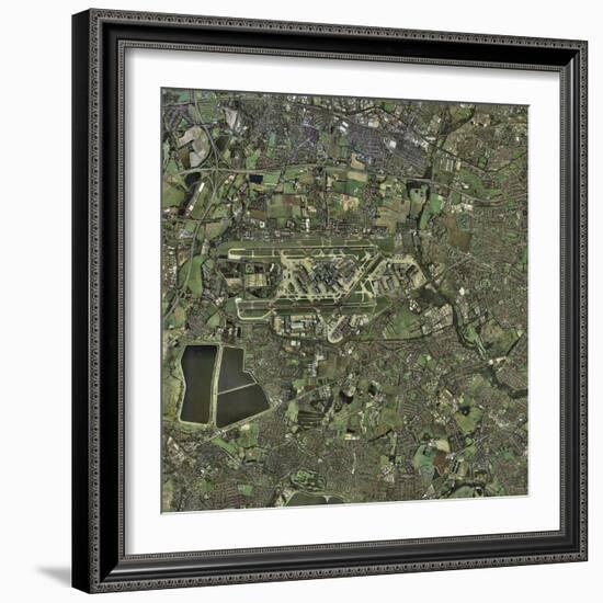 Heathrow Airport, UK, Aerial Image-Getmapping Plc-Framed Premium Photographic Print