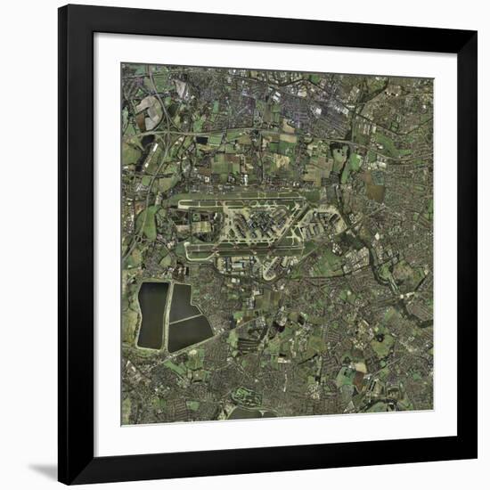 Heathrow Airport, UK, Aerial Image-Getmapping Plc-Framed Photographic Print