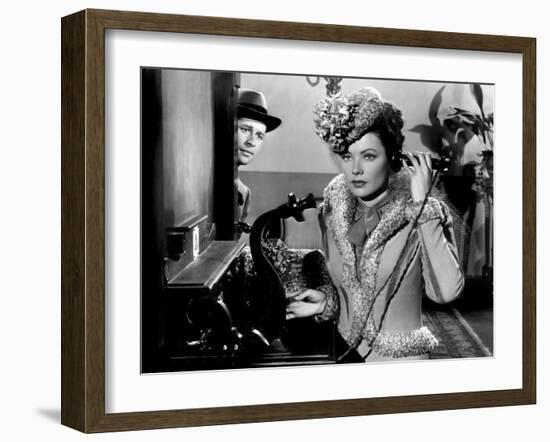 Heaven Can Wait, Don Ameche, Gene Tierney, 1943-null-Framed Photo