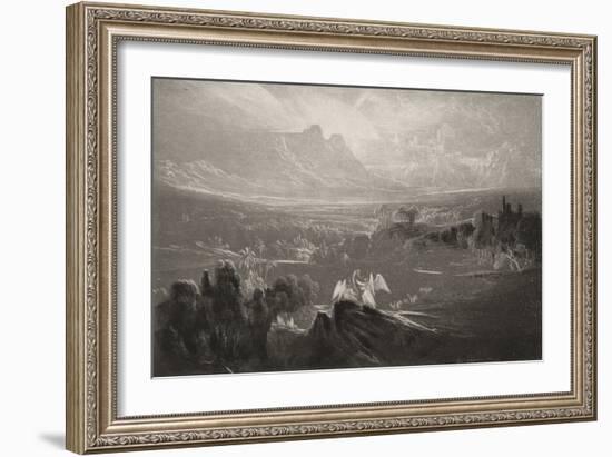 Heaven-The Rivers of Bliss ..., C.1827 (Mezzotint)-John Martin-Framed Giclee Print