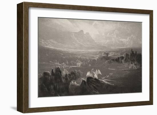 Heaven-The Rivers of Bliss ..., C.1827 (Mezzotint)-John Martin-Framed Giclee Print