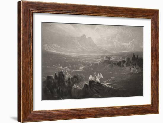 Heaven-The Rivers of Bliss ..., C.1827 (Mezzotint)-John Martin-Framed Giclee Print