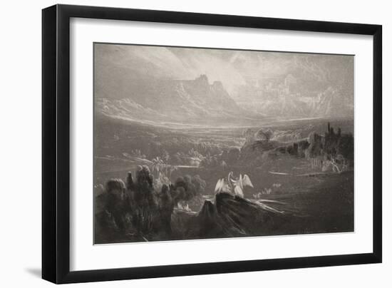 Heaven-The Rivers of Bliss ..., C.1827 (Mezzotint)-John Martin-Framed Giclee Print