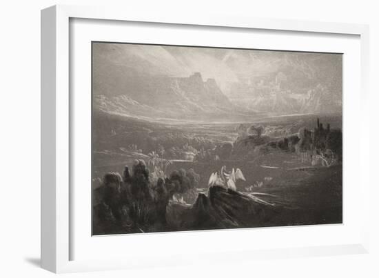 Heaven-The Rivers of Bliss ..., C.1827 (Mezzotint)-John Martin-Framed Giclee Print