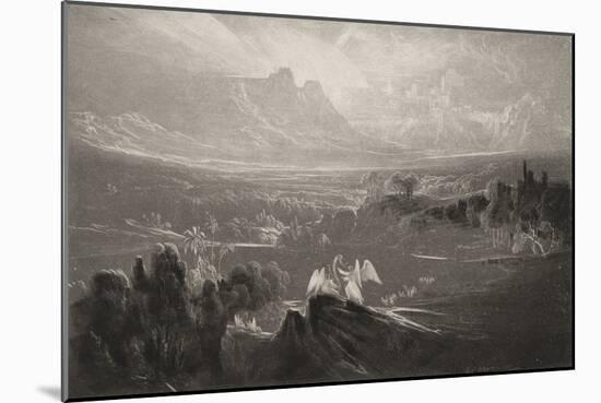 Heaven-The Rivers of Bliss ..., C.1827 (Mezzotint)-John Martin-Mounted Giclee Print