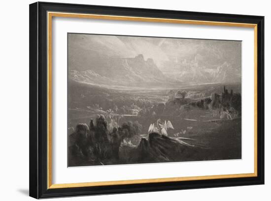 Heaven-The Rivers of Bliss ..., C.1827 (Mezzotint)-John Martin-Framed Giclee Print