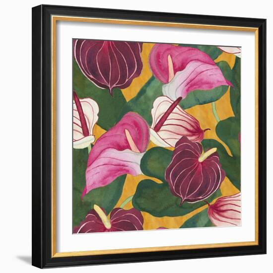 Heavenly Divine- Anthuriums-Carissa Luminess-Framed Giclee Print