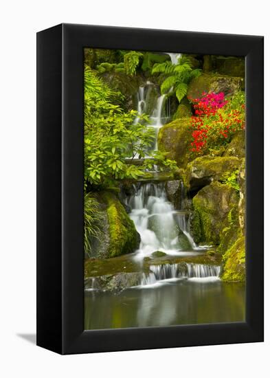 Heavenly Falls, Portland Japanese Garden, Oregon, Usa-Michel Hersen-Framed Premier Image Canvas