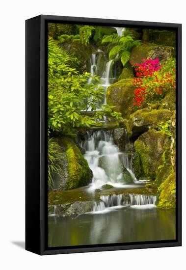 Heavenly Falls, Portland Japanese Garden, Oregon, Usa-Michel Hersen-Framed Premier Image Canvas