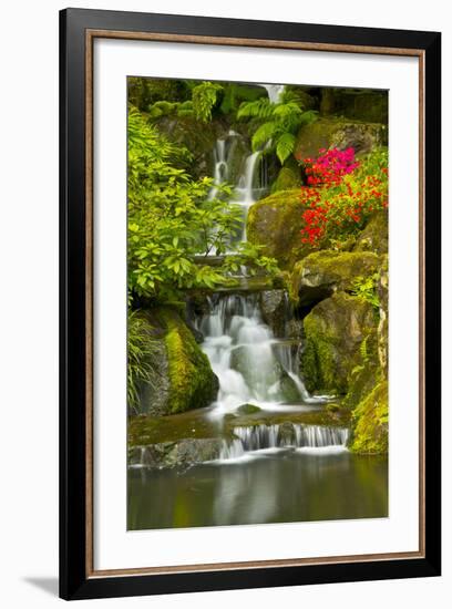 Heavenly Falls, Portland Japanese Garden, Oregon, Usa-Michel Hersen-Framed Photographic Print