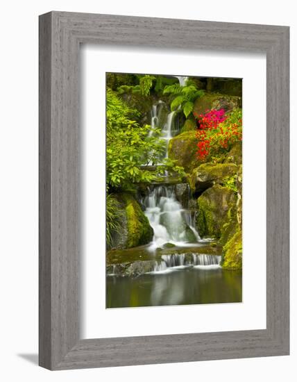 Heavenly Falls, Portland Japanese Garden, Oregon, Usa-Michel Hersen-Framed Photographic Print