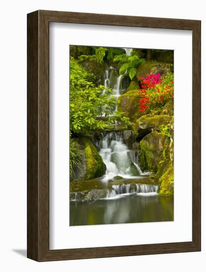 Heavenly Falls, Portland Japanese Garden, Oregon, Usa-Michel Hersen-Framed Photographic Print