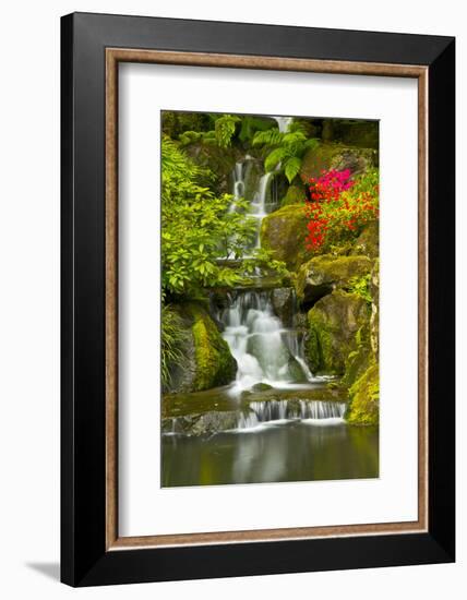 Heavenly Falls, Portland Japanese Garden, Oregon, Usa-Michel Hersen-Framed Photographic Print