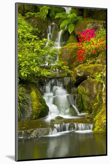 Heavenly Falls, Portland Japanese Garden, Oregon, Usa-Michel Hersen-Mounted Photographic Print