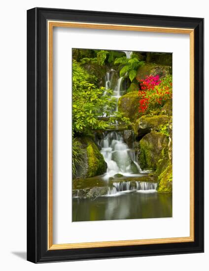 Heavenly Falls, Portland Japanese Garden, Oregon, Usa-Michel Hersen-Framed Photographic Print