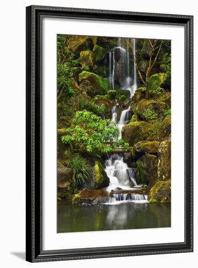 Heavenly Falls, Portland Japanese Garden, Portland, Oregon, Usa-Michel Hersen-Framed Photographic Print