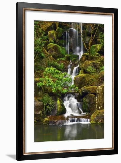 Heavenly Falls, Portland Japanese Garden, Portland, Oregon, Usa-Michel Hersen-Framed Photographic Print