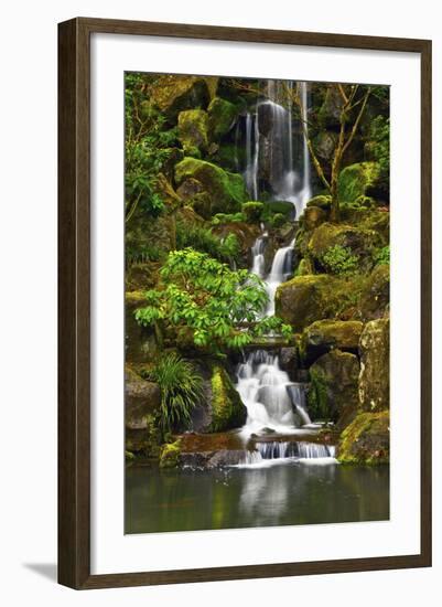 Heavenly Falls, Portland Japanese Garden, Portland, Oregon, Usa-Michel Hersen-Framed Photographic Print