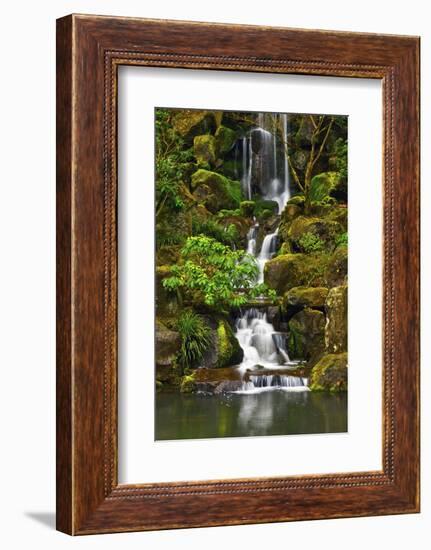 Heavenly Falls, Portland Japanese Garden, Portland, Oregon, Usa-Michel Hersen-Framed Photographic Print