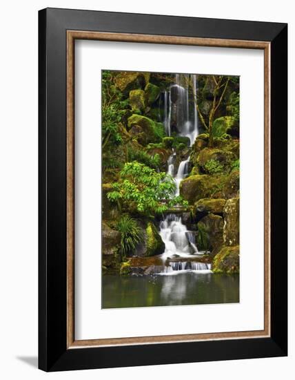 Heavenly Falls, Portland Japanese Garden, Portland, Oregon, Usa-Michel Hersen-Framed Photographic Print