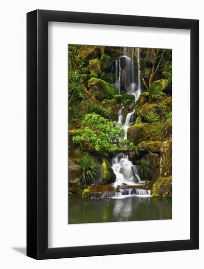 Heavenly Falls, Portland Japanese Garden, Portland, Oregon, Usa-Michel Hersen-Framed Photographic Print