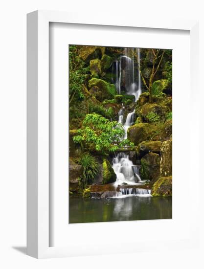 Heavenly Falls, Portland Japanese Garden, Portland, Oregon, Usa-Michel Hersen-Framed Photographic Print