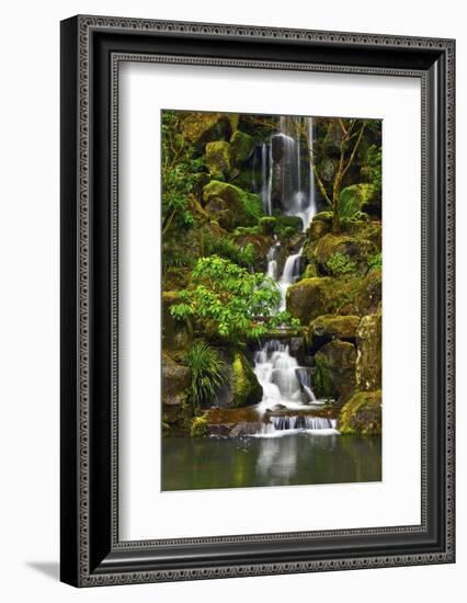 Heavenly Falls, Portland Japanese Garden, Portland, Oregon, Usa-Michel Hersen-Framed Photographic Print