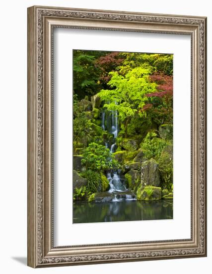 Heavenly Falls, Portland Japanese Garden, Portland, Oregon, USA-Michel Hersen-Framed Photographic Print