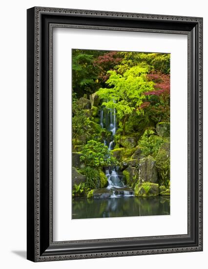 Heavenly Falls, Portland Japanese Garden, Portland, Oregon, USA-Michel Hersen-Framed Photographic Print