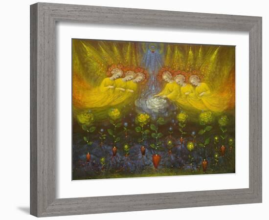 Heavenly Garden, 2020 (oil on Belgian linen)-Annael Anelia Pavlova-Framed Giclee Print