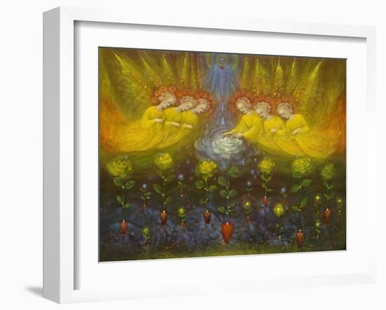 Heavenly Garden, 2020 (oil on Belgian linen)-Annael Anelia Pavlova-Framed Giclee Print