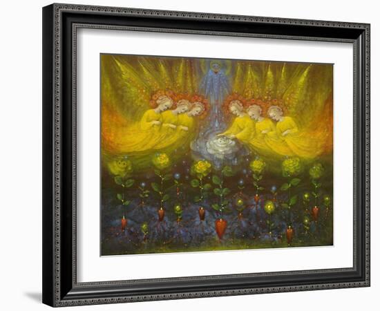 Heavenly Garden, 2020 (oil on Belgian linen)-Annael Anelia Pavlova-Framed Giclee Print