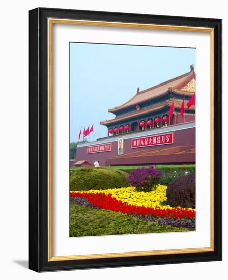 Heavenly Gate Entrance to Forbidden City During National Day Festival, Beijing, China, Asia-Kimberly Walker-Framed Photographic Print