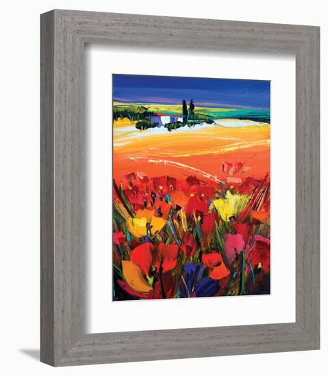 Heavenly Harmony-Maya Green-Framed Art Print