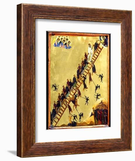 Heavenly Ladder of Saint John Climacus, 12th century-null-Framed Giclee Print