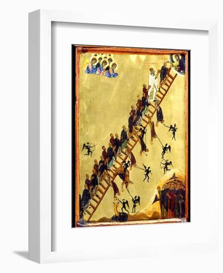 Heavenly Ladder of Saint John Climacus, 12th century-null-Framed Giclee Print