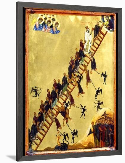 Heavenly Ladder of Saint John Climacus, 12th century-null-Framed Giclee Print