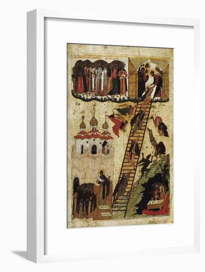 Heavenly Ladder of St. John Climacus (Tempera on Panel)-Russian-Framed Giclee Print