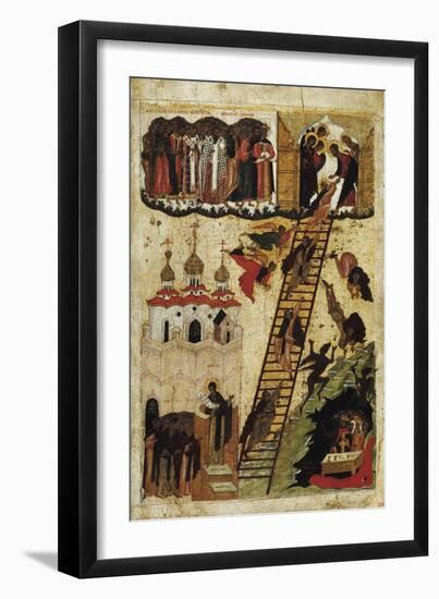 Heavenly Ladder of St. John Climacus (Tempera on Panel)-Russian-Framed Giclee Print