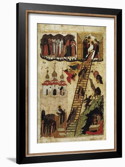 Heavenly Ladder of St. John Climacus (Tempera on Panel)-Russian-Framed Giclee Print