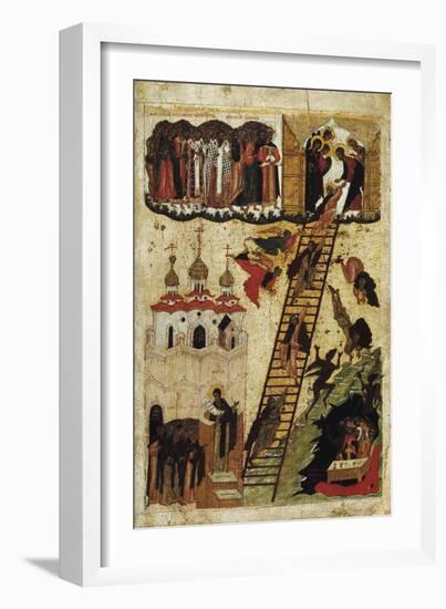 Heavenly Ladder of St. John Climacus (Tempera on Panel)-Russian-Framed Giclee Print