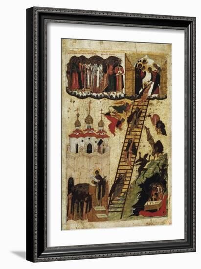 Heavenly Ladder of St. John Climacus (Tempera on Panel)-Russian-Framed Giclee Print