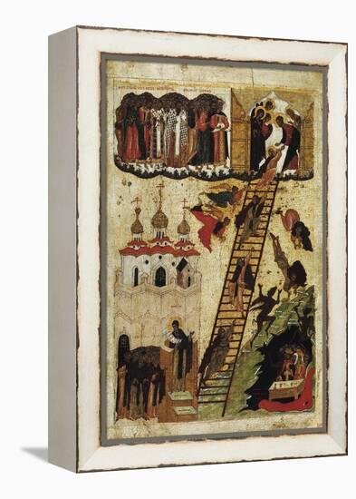 Heavenly Ladder of St. John Climacus (Tempera on Panel)-Russian-Framed Premier Image Canvas