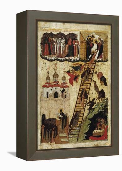 Heavenly Ladder of St. John Climacus (Tempera on Panel)-Russian-Framed Premier Image Canvas