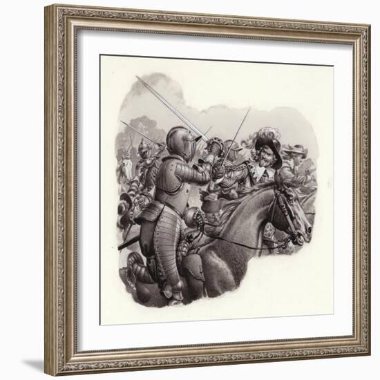 Heavily Armoured Cavalry of the 17th Century-Pat Nicolle-Framed Giclee Print