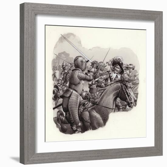 Heavily Armoured Cavalry of the 17th Century-Pat Nicolle-Framed Giclee Print