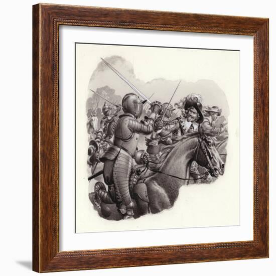 Heavily Armoured Cavalry of the 17th Century-Pat Nicolle-Framed Giclee Print