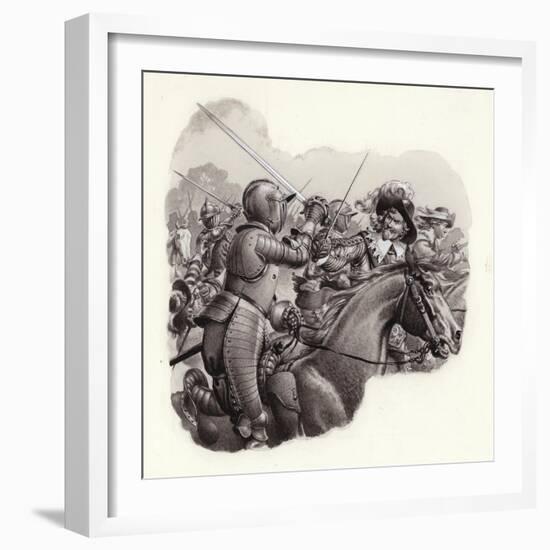 Heavily Armoured Cavalry of the 17th Century-Pat Nicolle-Framed Giclee Print