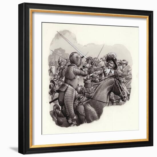 Heavily Armoured Cavalry of the 17th Century-Pat Nicolle-Framed Giclee Print