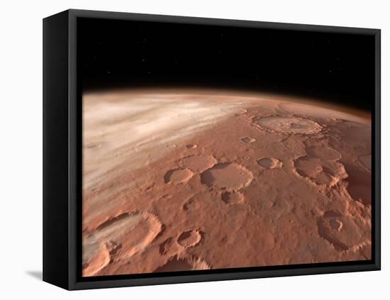 Heavily Cratered Highlands on the Surface of Mars-Stocktrek Images-Framed Premier Image Canvas